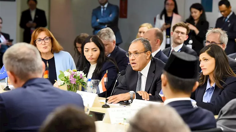 وزير الخارجية يستضيف مائدة مستديرة رفيعة المستوى حول التعافي المبكر في غزة