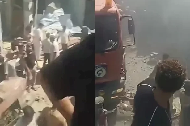 انفجار بطارية يُشعل حريقًا بمحل تجاري في سوريا ويُسفر عن وفاة و6 جرحى (فيديو)