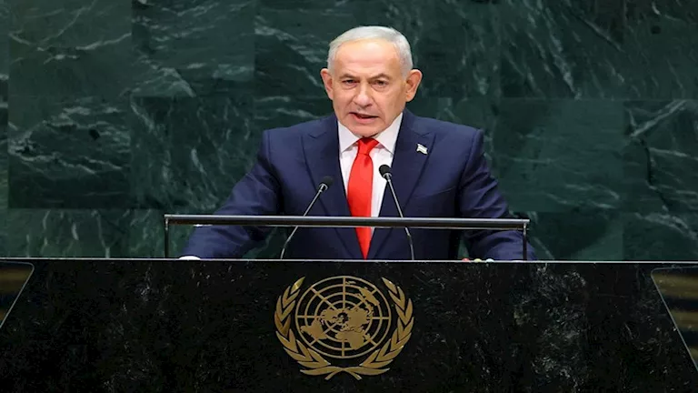 نتنياهو يهاجم المتظاهرين في الشوارع المحيطة بمقر الأمم المتحدة.. فيديو
